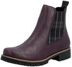 Rieker Chelseaboots Stiefelette, Boots mit kariertem Stretcheinsatz an der Seite