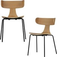 Esszimmerstuhl WOOOD "Form stapelbar mit Eschenfurnier, B 50 x T 52 x H 77,5 cm",