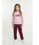 Trainingsanzug PUMA "MINICATS ESS CREW SET FL INTEREST INF", M&auml;dchen, Gr. 68, rosa