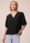 Blusenshirt STREET ONE STUDIO, Damen, Gr. 34, schwarz, Web, Vorderseite: 93%
