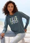 Langarmshirt ELBSAND "Ilda", Damen, Gr. S (36), blau (petrol), Jersey, Obermaterial: