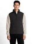 Steppweste TOM TAILOR DENIM, Herren, Gr. XXL, coal mine grau, Web, Obermaterial: 100%