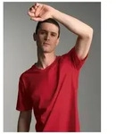 T-Shirt TRIGEMA "TRIGEMA V-Shirt DELUXE", Herren, Gr. S, braun (kirsch), Single