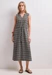 STREET ONE Midikleid Eingrifftaschen Sommerkleid mit grafischem Muster/Split...