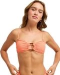 Bandeau-Bikini-Top ROXY "Roxy Sunshine Bandeau", Damen, Gr. XL, orange (rot orange),