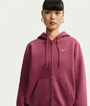Kapuzensweatjacke NIKE SPORTSWEAR "W NK STDO FLC MW STD FZ HDY", Damen, Gr. XL, pink