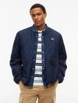 Steppjacke TOMMY JEANS "QUILTING CITY JACKET", Herren, Gr. S, blau (dunkelblau), Web,