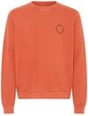 Sweatshirt BLEND "BHKHARI WASH CREW SWEAT", Herren, Gr. 3XL, orange (cinnabar),