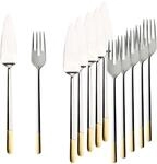 Villeroy & Boch Fischbesteck "Fischbesteck Ella teilvergoldet 6er Set silber"