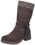 Winterstiefel RIEKER, Damen, Gr. 41, braun (dunkelbraun), Lederimitat, Textil, Schuhe