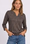 STREET ONE 3/4-Arm-Shirt Sommershirt mit Split Neck und Print