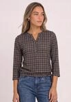 3/4-Arm-Shirt STREET ONE, Damen, Gr. 34, silk braun, Stoff, 50% Modal, 50% Baumwolle,