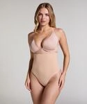 String HUNKEM&Ouml;LLER "Seamless Enhancing High Waisted Thong", Damen, Gr. XS, beige,