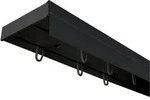 Gardinenschiene SN DECO GROUP "Vorhangschiene SH mit Blende" Gr. 1, schwarz, L:120cm