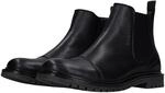 Chelseaboots BUGATTI, Herren, Gr. 40, schwarz, Lederimitat, Schuhe Chelseaboots,