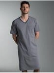 Pyjama TRIGEMA "TRIGEMA Nachthemd mit modischem Allover-Muster", Herren, Gr. L,