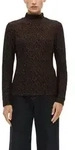 Langarmshirt S.OLIVER BLACK LABEL, Damen, Gr. 42, braun (chocolate), Web,