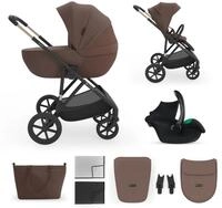 Kinderkraft Kombi-Kinderwagen "PRIME 3 3in1" 22 kg inkl. Babyschale MINK