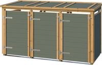 weka M&uuml;lltonnenbox "Killarney" Metall pulverbeschichtet, f&uuml;r 3 M&uuml;lltonnen, BxTxH:
