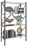 VCM Standregal "Holz Metall Stand Regal B&uuml;ro B&uuml;cher Insasi 4fach" 1 Stk. tlg.