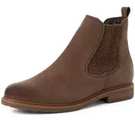 Chelseaboots TAMARIS, Damen, Gr. 37, braun, Elastischer Einsatz, Nubukleder,
