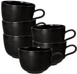 Seltmann Weiden Tasse "Milchkaffeetassen Liberty Velvet Black 400 ml 6er Set schwarz"