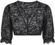 Dirndlbluse NINA VON C. "Dirndl-Bluse halbarm Celine", Damen, Gr. 32, schwarz,