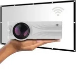 LA VAGUE LED-Beamer "LED-Projektor inkl. LV-STA100FP LV-HD240 Wi-Fi BUNDLE", wei&szlig;,