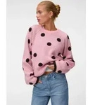 Vero Moda Rundhalspullover "VMLIV LS KNIT EXP EXP" Kunstfaser