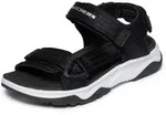 Sandale SKECHERS "TREAD SEEKER", M&auml;dchen, Gr. 27, schwarz-wei&szlig; (schwarz,...