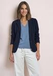 Kurzblazer STREET ONE, Damen, Gr. 36, schwarz (schwarzest blau), Stoff, 70%