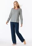 Schiesser Schlafanzug "Casual Essentials" 2 Baumwolle, V-Ausschnitt,...