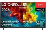 LG QNED-Fernseher "55QNED82B6B", Energieeffizienz: F (A-G), schwarz, 55 &prime;&prime;,