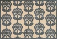 Turtle Mat Fu&szlig;matte "Pop Flowers Neutral" rechteckig 9 mm H&ouml;he