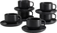 CreaTable Tasse "Uno, Kaffeetassen, Set 12-tlg." hochwertiges Steinzeug, seidenmatte