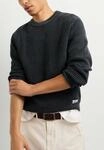 V-Ausschnitt-Pullover PEPE JEANS "jumper DORIAN CREW", Herren, Gr. L, grau (schwarz),