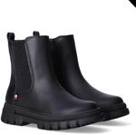 Chelseaboots TOMMY HILFIGER, M&auml;dchen, Gr. 30, schwarz, Lederimitat, Textil, Schuhe