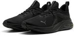 Sneaker PUMA "INFINIX", Herren, Gr. 44, puma schwarz, moody gray, Textil, Schuhe
