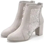 High-Heel-Stiefelette LASCANA "Ankle Boot, Stiefel", Damen, Gr. 43, grau,