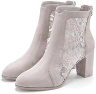 High-Heel-Stiefelette LASCANA "Ankle Boot, Stiefel", Damen, Gr. 43, grau,