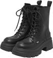 Stiefel BUFFALO "Buffalo ZAVEN LACE UP MID - VEGAN NAPPA", Damen, Gr. 36, schwarz,