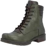 Schn&uuml;rstiefelette RIEKER, Damen, Gr. 36, gr&uuml;n, Lederimitat, Schuhe