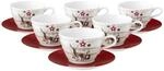 Seltmann Weiden Tasse "Milchkaffeetassen mit Untertassen Life Christmas 370 ml 6er