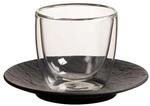 Villeroy & Boch Tasse "Espressoglas mit Untertasse Manufacture Rock Glow 60 ml