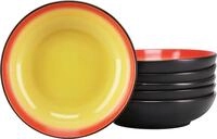 CreaTable Suppenteller "Hot, Teller-Set, 6-tlg." Moderne Coupeform,