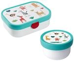 Mepal Lunchbox "Obst- und Bentobox Animal Friends Campus 300 & 750 ml bunt"