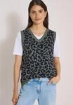 Cecil Pullunder Sommer-Weste mit V-Neck und Leo-Muster