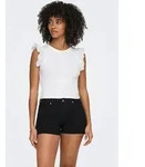 R&uuml;schentop ONLY "ONLMATHILDA S/L LACE DETAIL TOP JRS NOOS", Damen, Gr. S, wei&szlig;