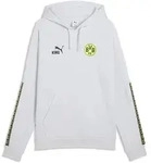 Hoodie PUMA "Borussia Dortmund KING Hoodie Herren", Herren, Gr. S, wei&szlig; (silber mist