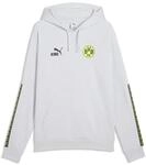 Hoodie PUMA "Borussia Dortmund KING Hoodie Herren", Herren, Gr. S, wei&szlig; (silber mist